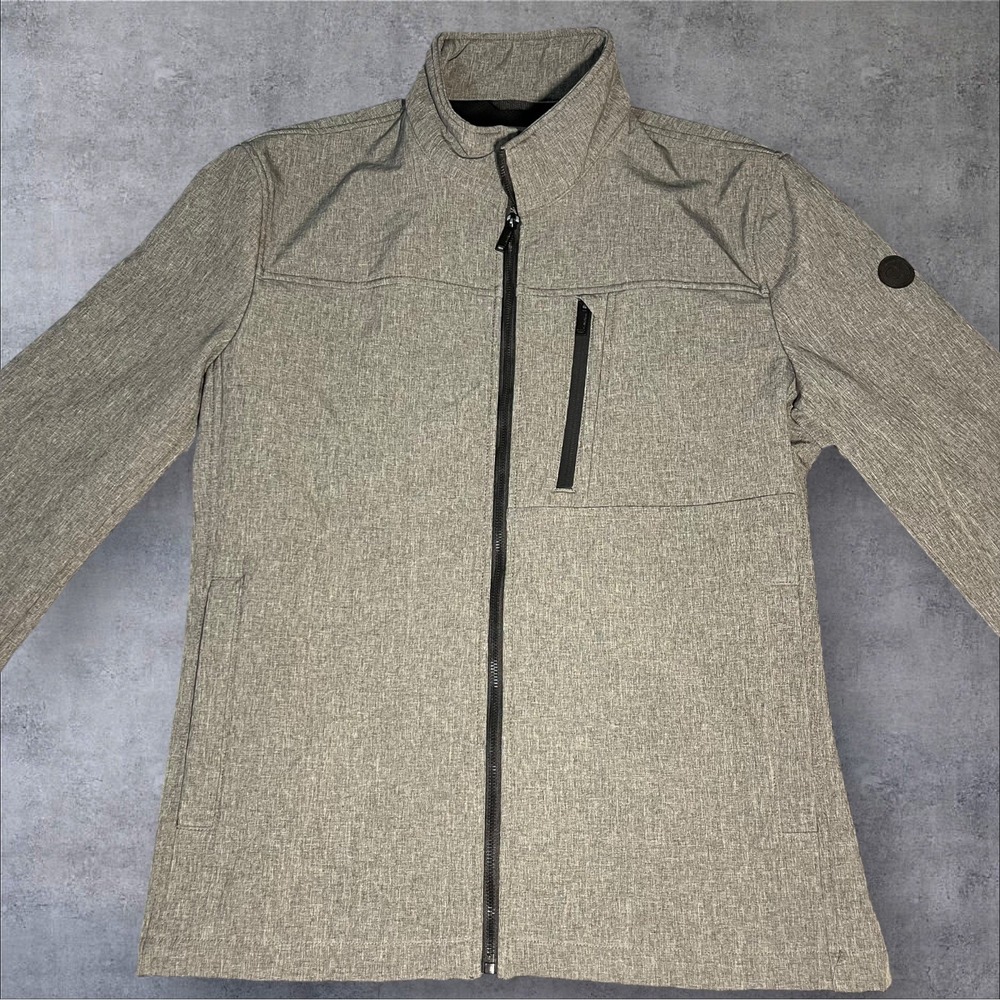 Calvin Klein Weather Resistant Breathable 4 Way Stretch Gray Jacket - Men's L